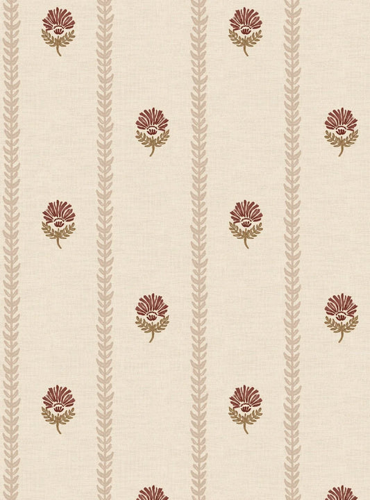 Thistle Trail Stripe Neutral Wallpaper