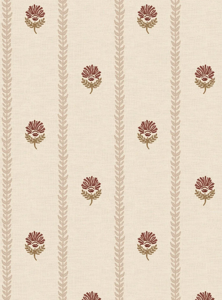 Thistle Trail Stripe Neutral Wallpaper