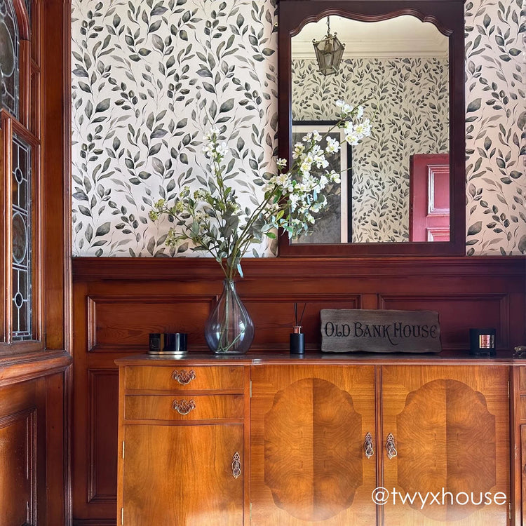 Fallen Foliage Wallpaper in Rustic Greens