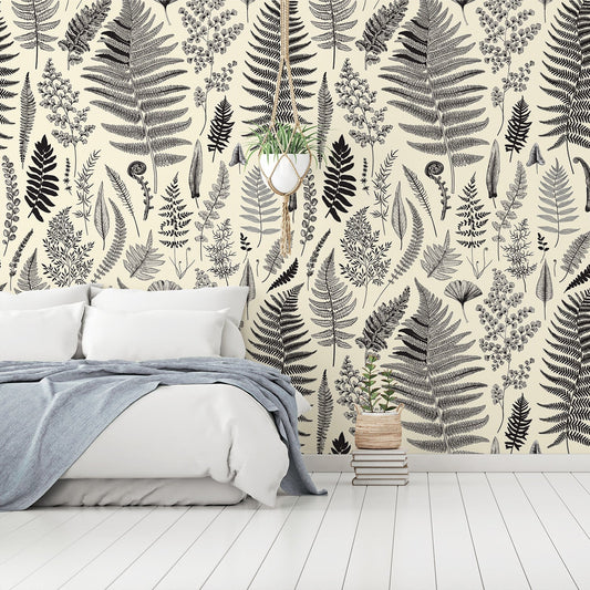 Isidore - Vintage Botanical Plants Wallpaper