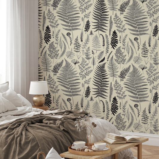 Isidore - Vintage Botanical Plants Wallpaper