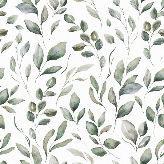 Fallen Foliage Wallpaper in Rustic Greens