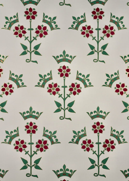 Rose & Coronet Hand Block