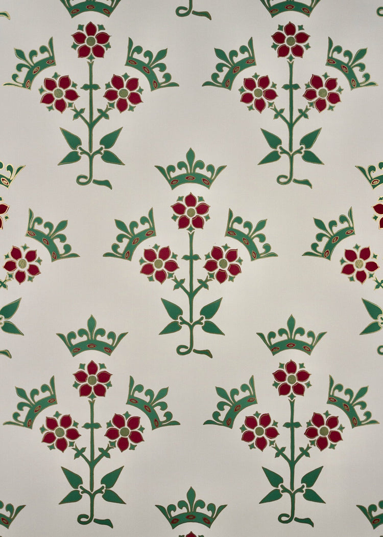 Rose & Coronet Hand Block