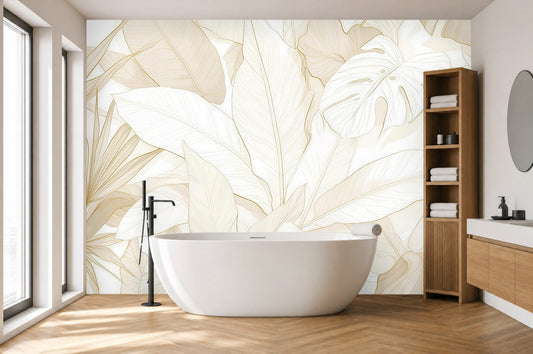 Leaf Wallpaper for Bathroom